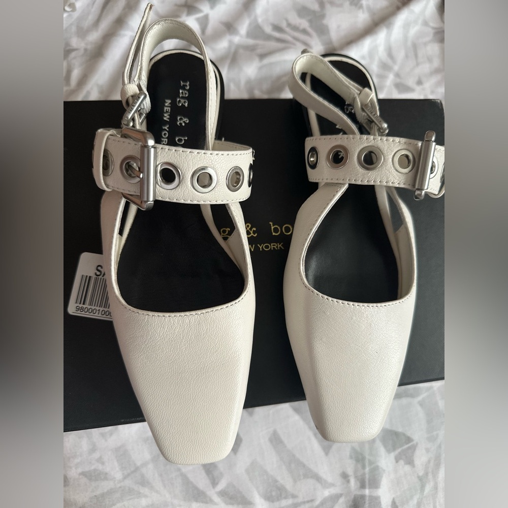 rag & bone White Leather Sandals